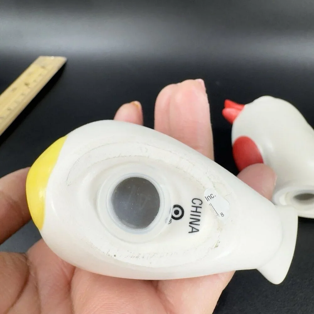 Target Ceramic Bird Salt And‎ Pepper Shaker Set 2 Shakers Red Yellow Painted Set